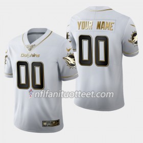 Miesten Miami Dolphins NFL Pelipaita Custom Nike Valkoinen Golden Edition 100th